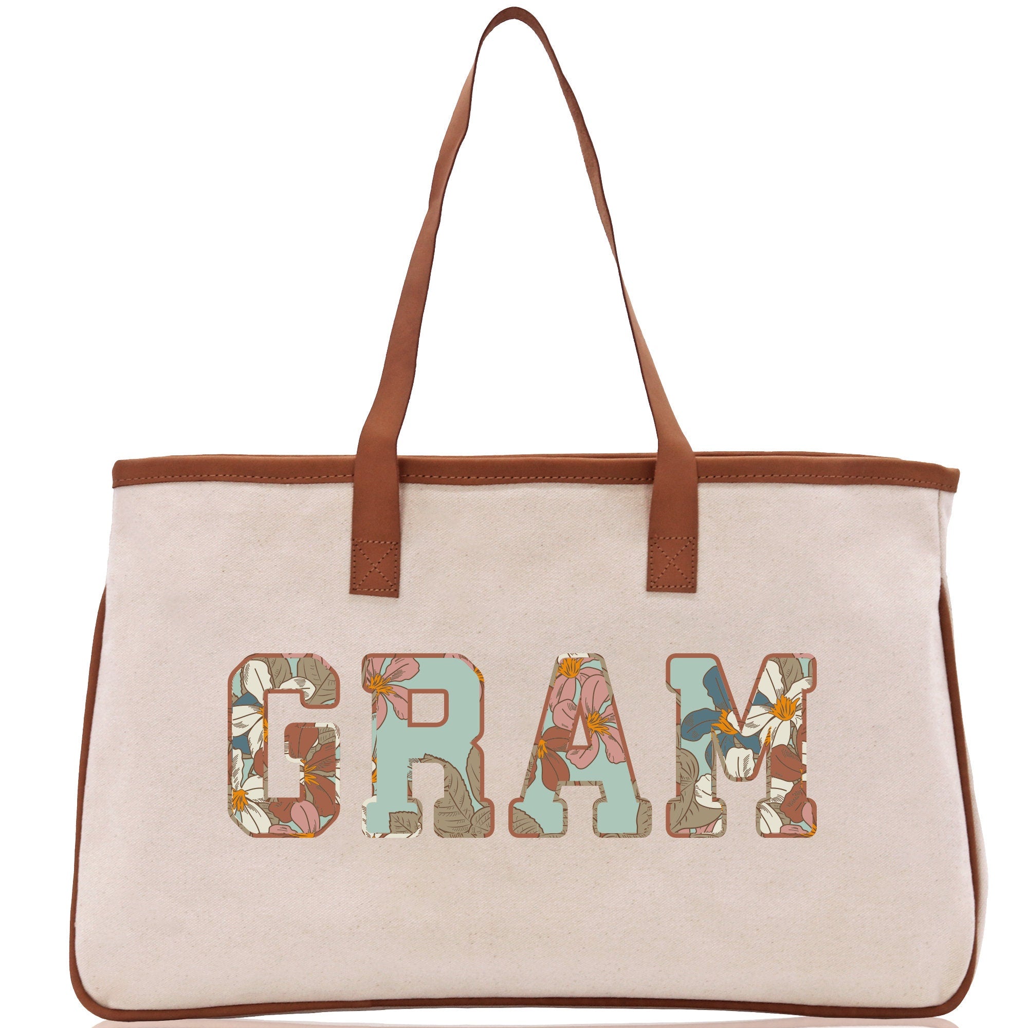 Gaga Gram Mimi Nana Grandma Canvas Tote Bag Grandma's Getaway Bag Grandma Gift Bag Mothers Day Gift Bag Grandma Beach Bag Gift for Grandma