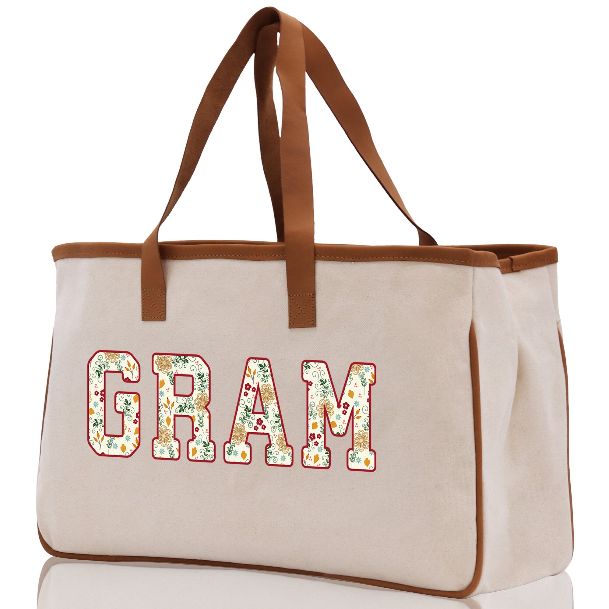 Gaga Gram Mimi Nana Grandma Canvas Tote Bag Grandma's Getaway Bag Grandma Gift Bag Mothers Day Gift Bag Grandma Beach Bag Gift for Grandma