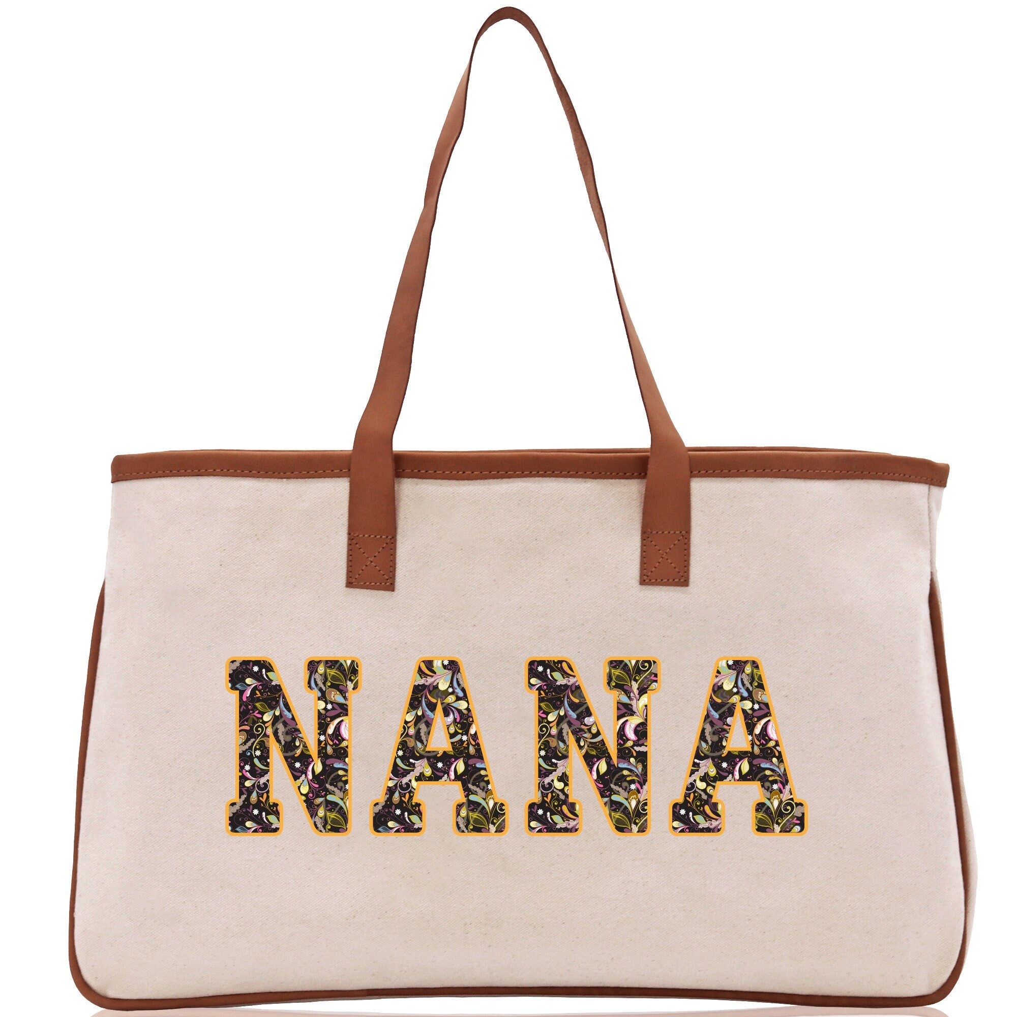 Gaga Gram Mimi Nana Grandma Canvas Tote Bag Grandma's Getaway Bag Grandma Gift Bag Mothers Day Gift Bag Grandma Beach Bag Gift for Grandma