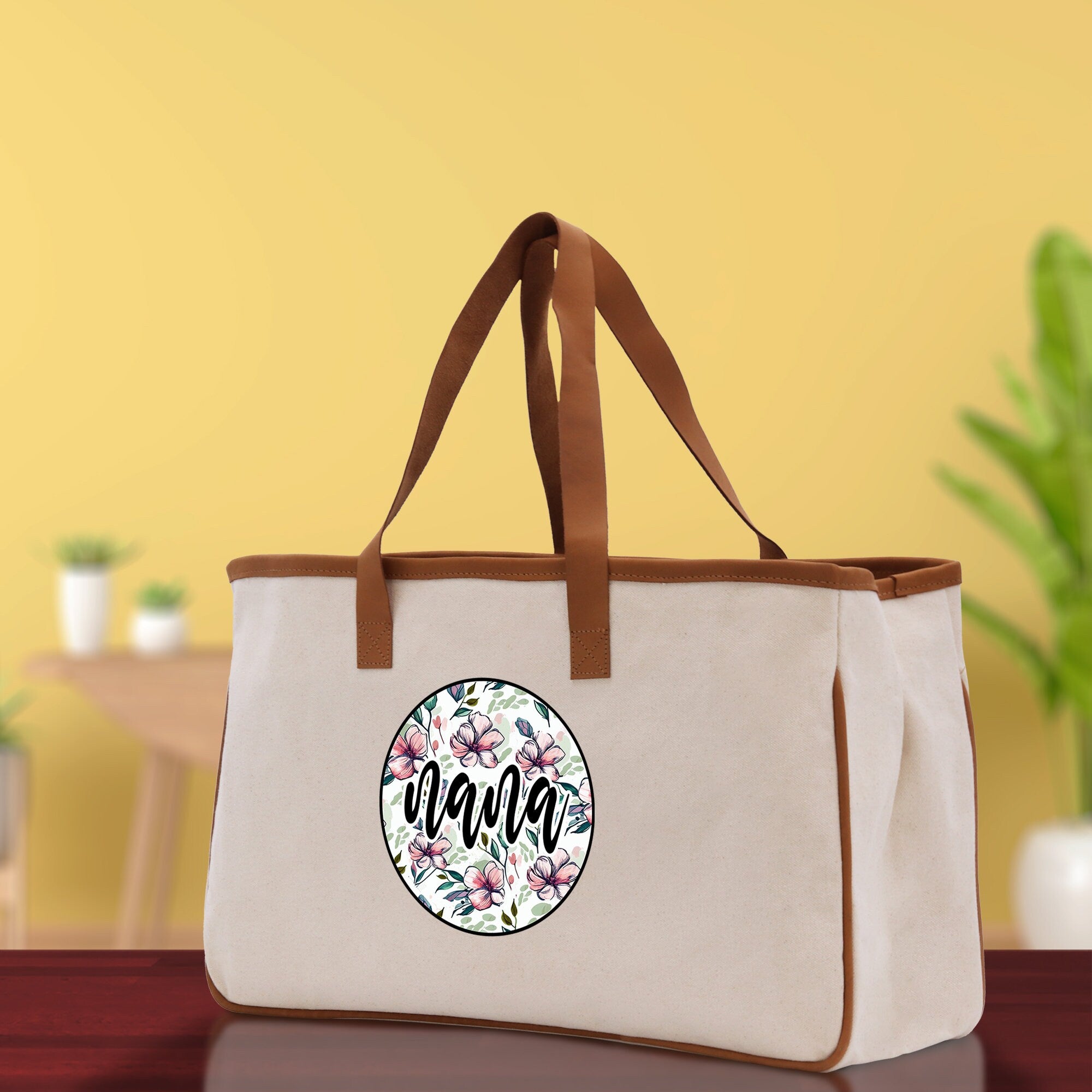 Gaga Gram Mimi Nana Grandma Canvas Tote Bag Grandma's Getaway Bag Grandma Gift Bag Mothers Day Gift Bag Grandma Beach Bag Gift for Grandma