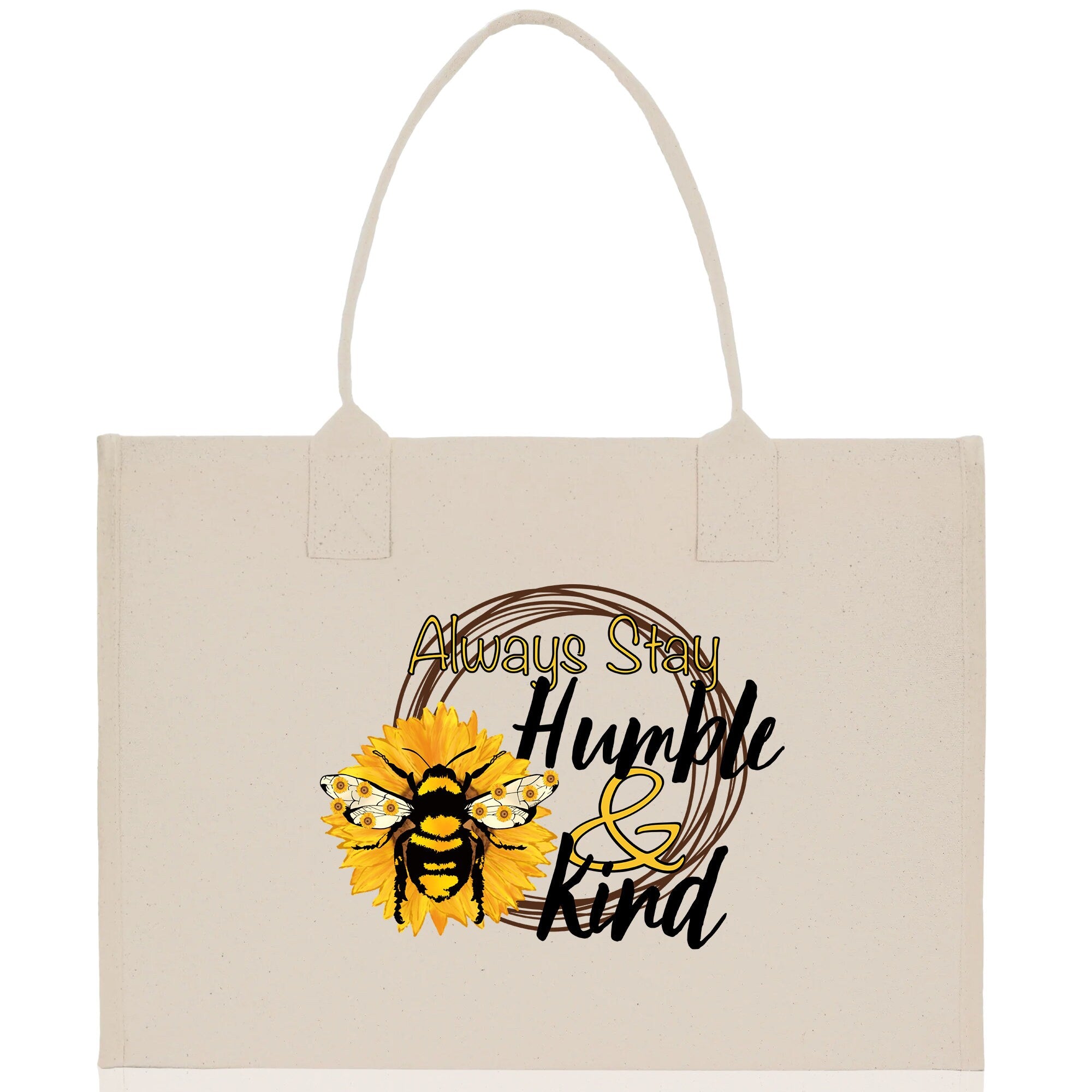 Always Stay Humble & Kind Cotton Canvas Tote Bag Nurse Appreciation Gift Bag Gift for Her Birthday Gift Bee Kind Mental Health Matters