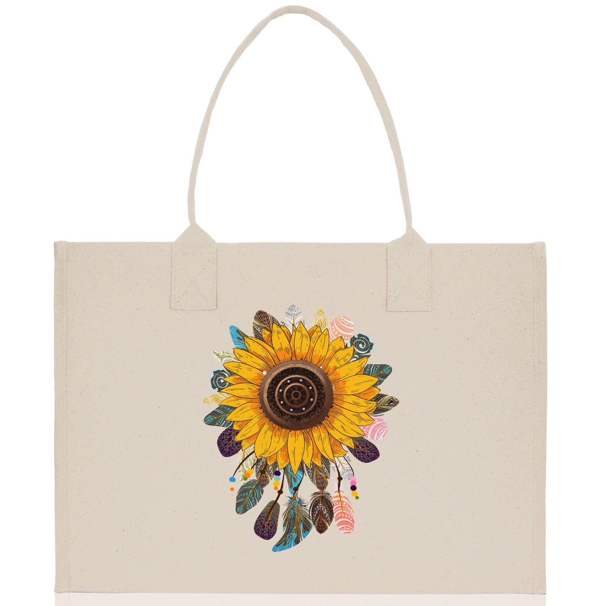 Sunflower Cotton Canvas Tote Bag Nurse Appreciation Gift Bag Gift for Her Birthday Gift Bee Kind Mental Health Matters Save The Bees