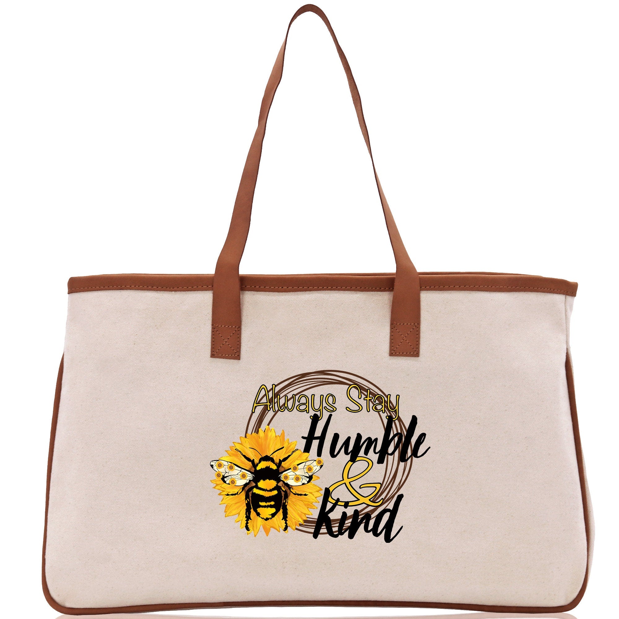 Always Stay Humble & Kind Cotton Canvas Tote Bag Nurse Appreciation Gift Bag Gift for Her Birthday Gift Bee Kind Mental Health Matters