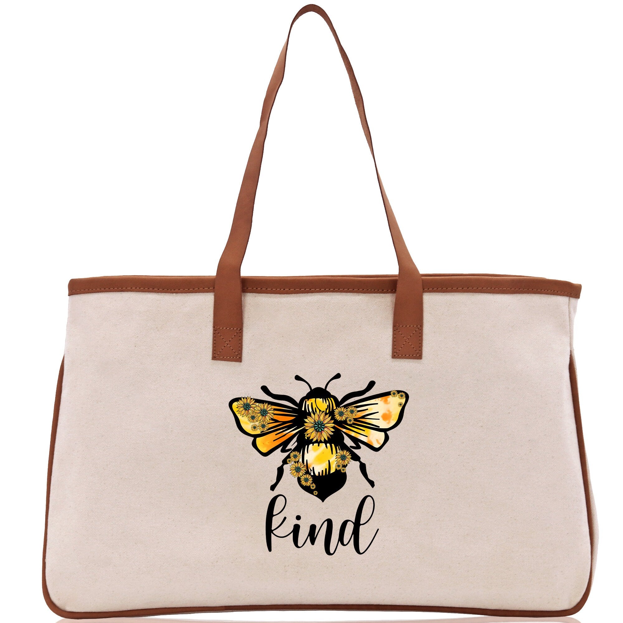 Kind Cotton Canvas Tote Bag Nurse Appreciation Gift Bag Gift for Her Birthday Gift Bee Kind Mental Health Matters Save The Bees