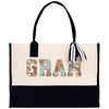 Gaga Gram Mimi Nana Grandma Canvas Tote Bag Grandma's Getaway Bag Grandma Gift Bag Mothers Day Gift Bag Grandma Beach Bag Gift for Grandma