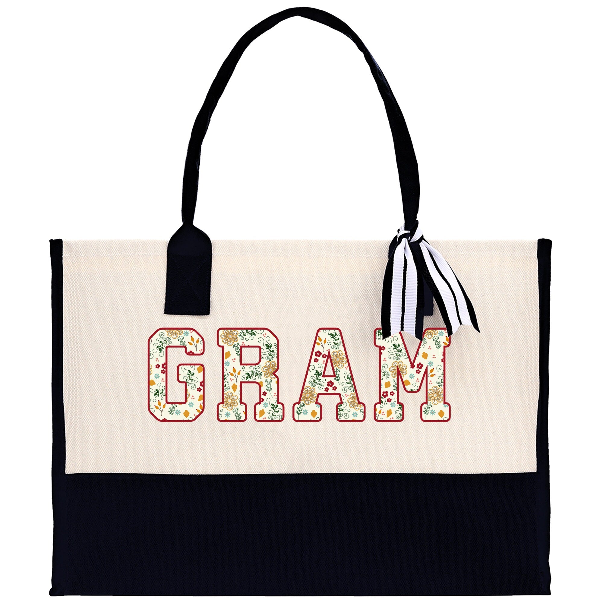 Gaga Gram Mimi Nana Grandma Canvas Tote Bag Grandma's Getaway Bag Grandma Gift Bag Mothers Day Gift Bag Grandma Beach Bag Gift for Grandma