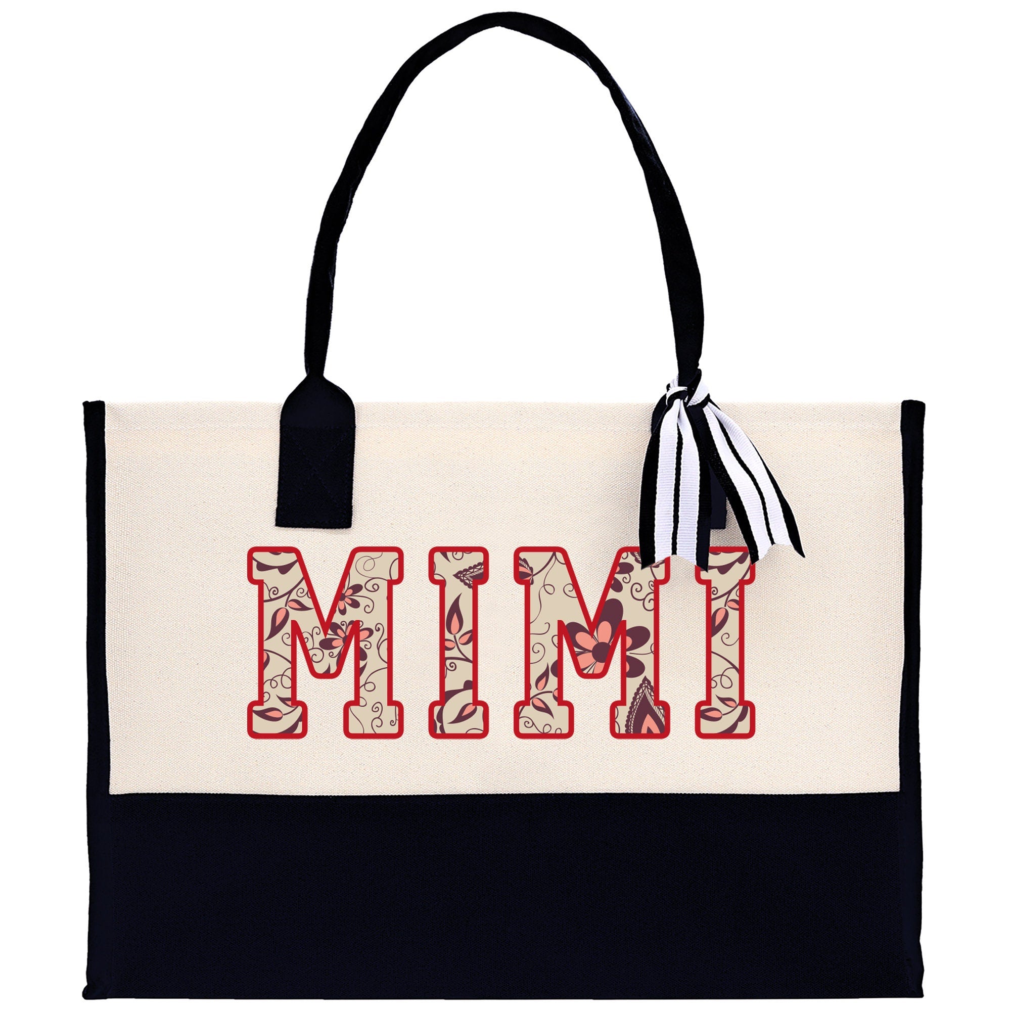 Gaga Gram Mimi Nana Grandma Canvas Tote Bag Grandma's Getaway Bag Grandma Gift Bag Mothers Day Gift Bag Grandma Beach Bag Gift for Grandma