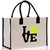 Love Tennis Cotton Canvas Tote Bag Gift for Tennis Lover Bag Tennis Coach Gift Bag