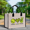 Tennis Love Peace Cotton Canvas Tote Bag Gift for Tennis Lover Bag Tennis Coach Gift Bag