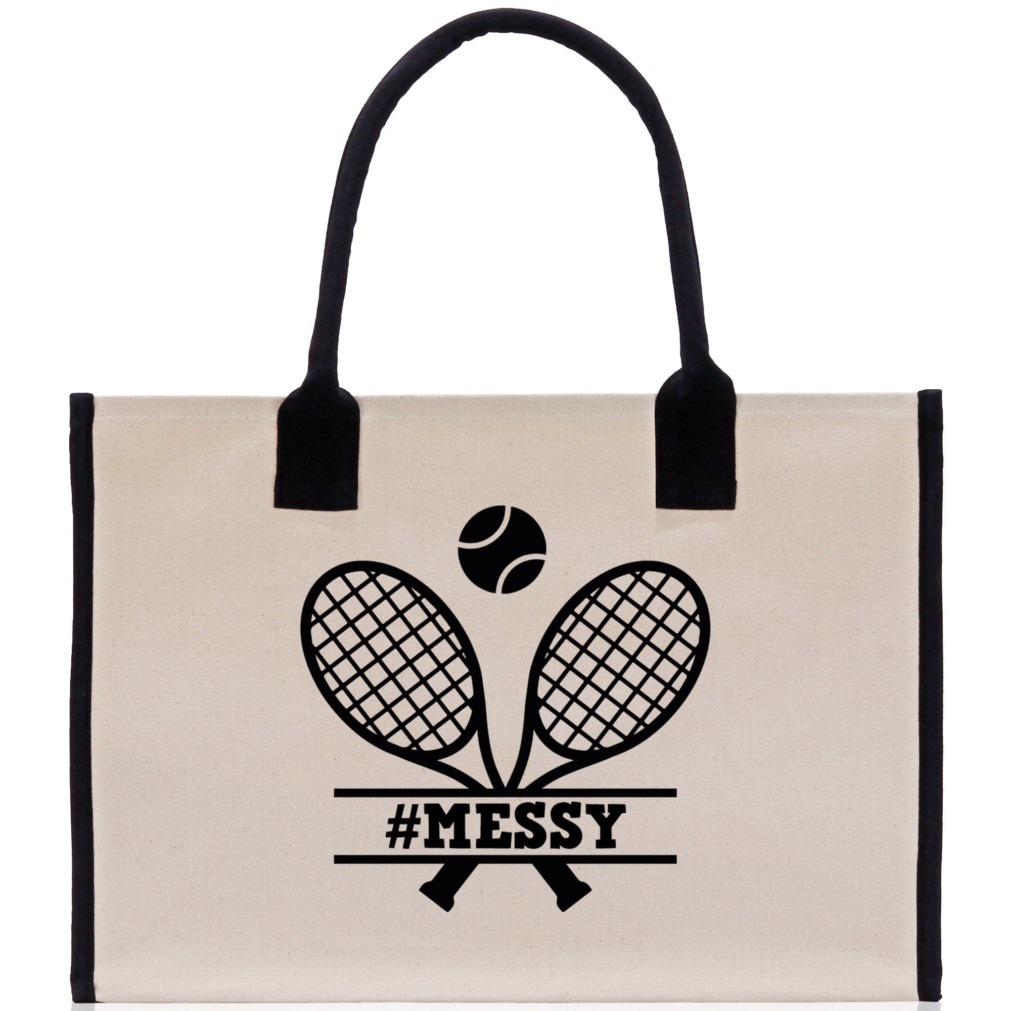 Tennis Personalization Cotton Canvas Tote Bag Gift for Tennis Lover Bag Tennis Coach Gift Bag