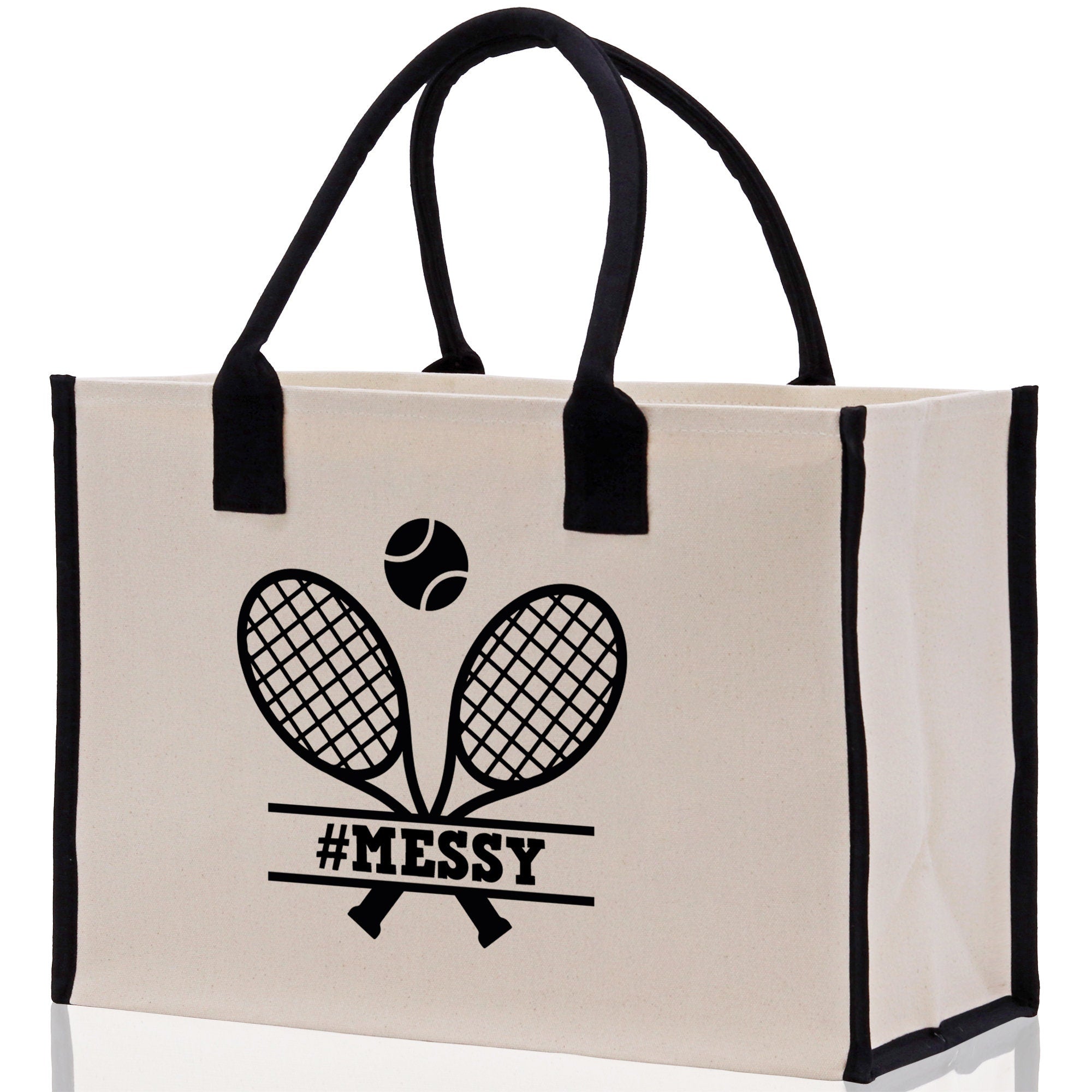 Tennis Personalization Cotton Canvas Tote Bag Gift for Tennis Lover Bag Tennis Coach Gift Bag