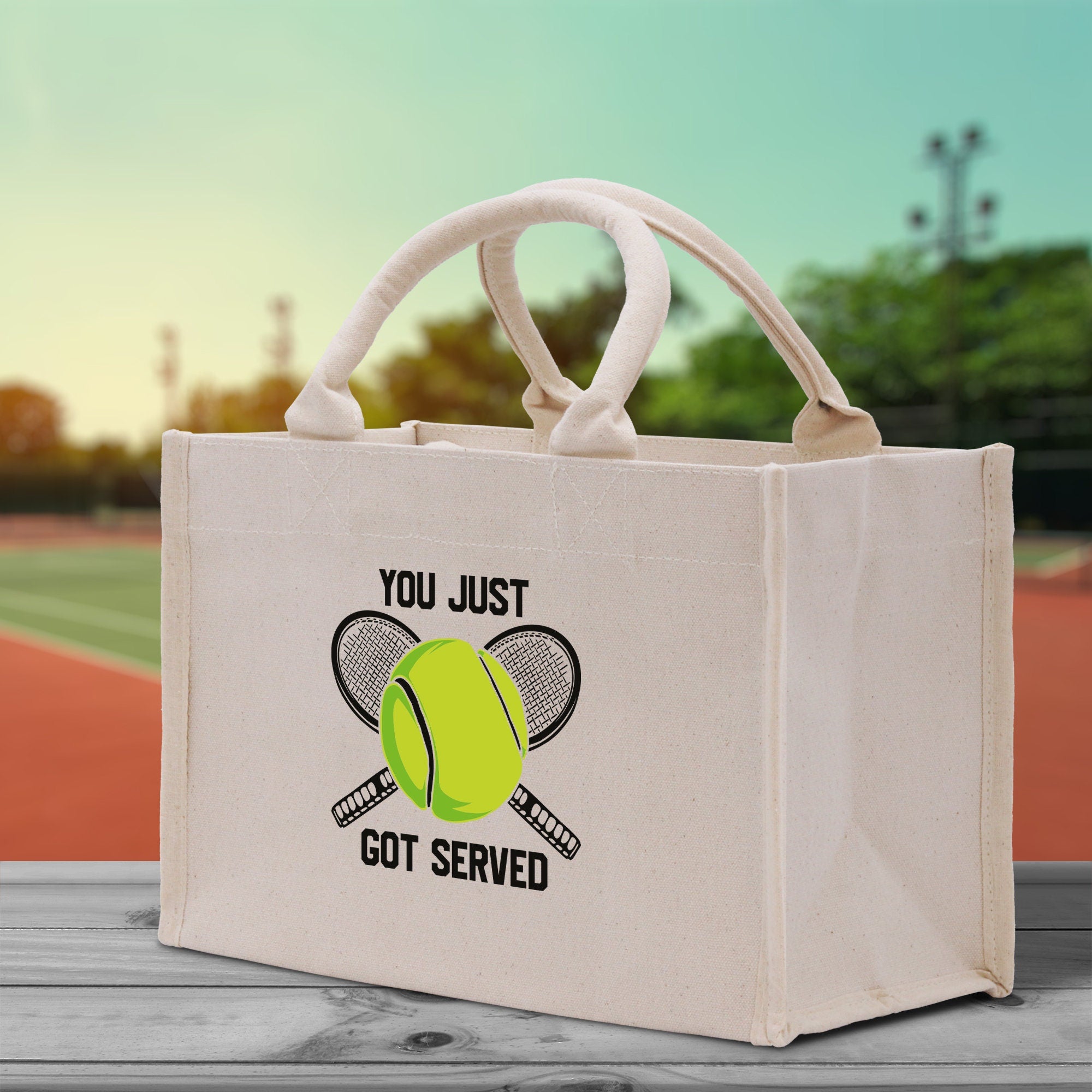 You Just Got Served Tennis Cotton Canvas Tote Bag Gift for Tennis Lover Bag Tennis Coach Gift Bag