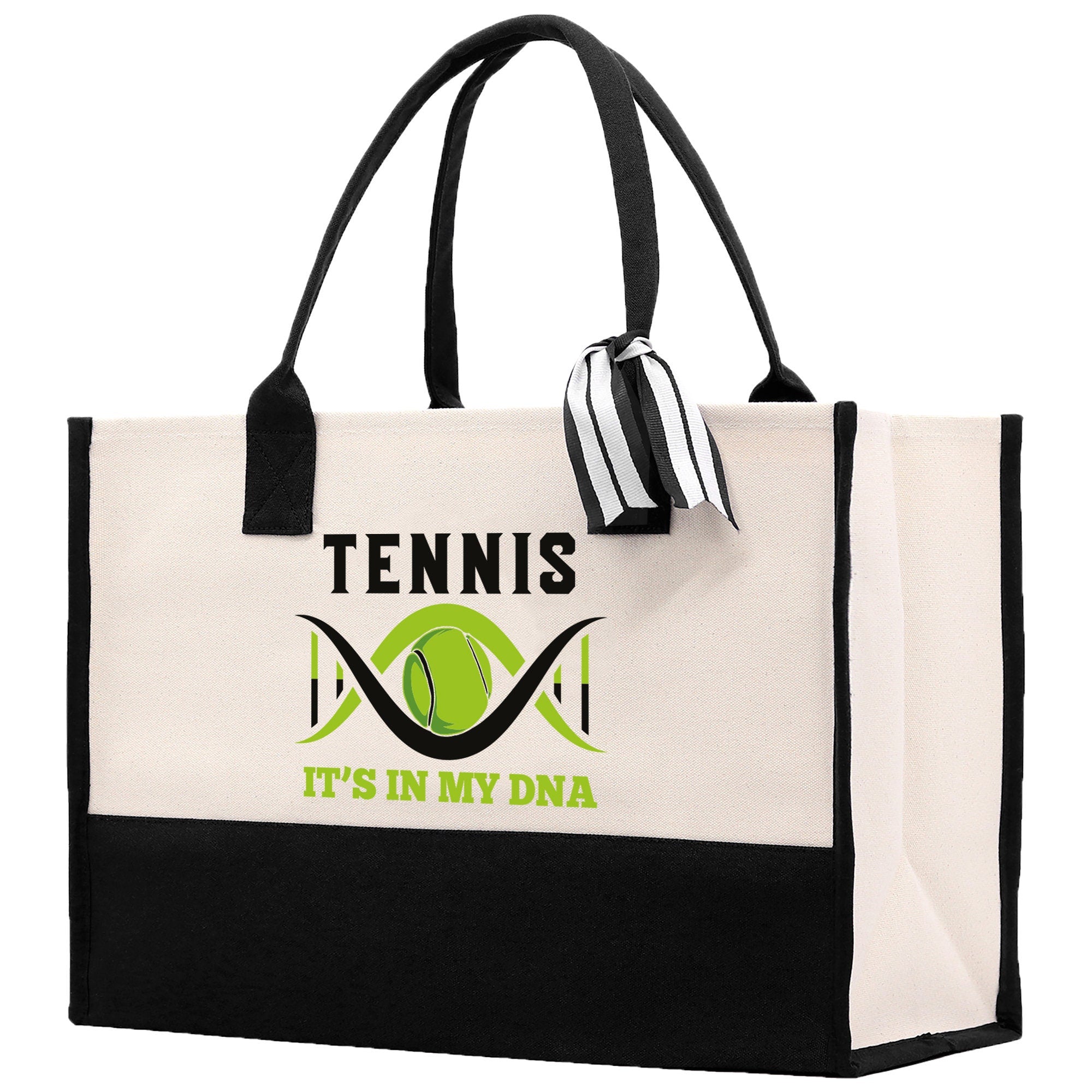 Tennis It's In My DNA Cotton Canvas Tote Bag Gift for Tennis Lover Bag Tennis Coach Gift Bag