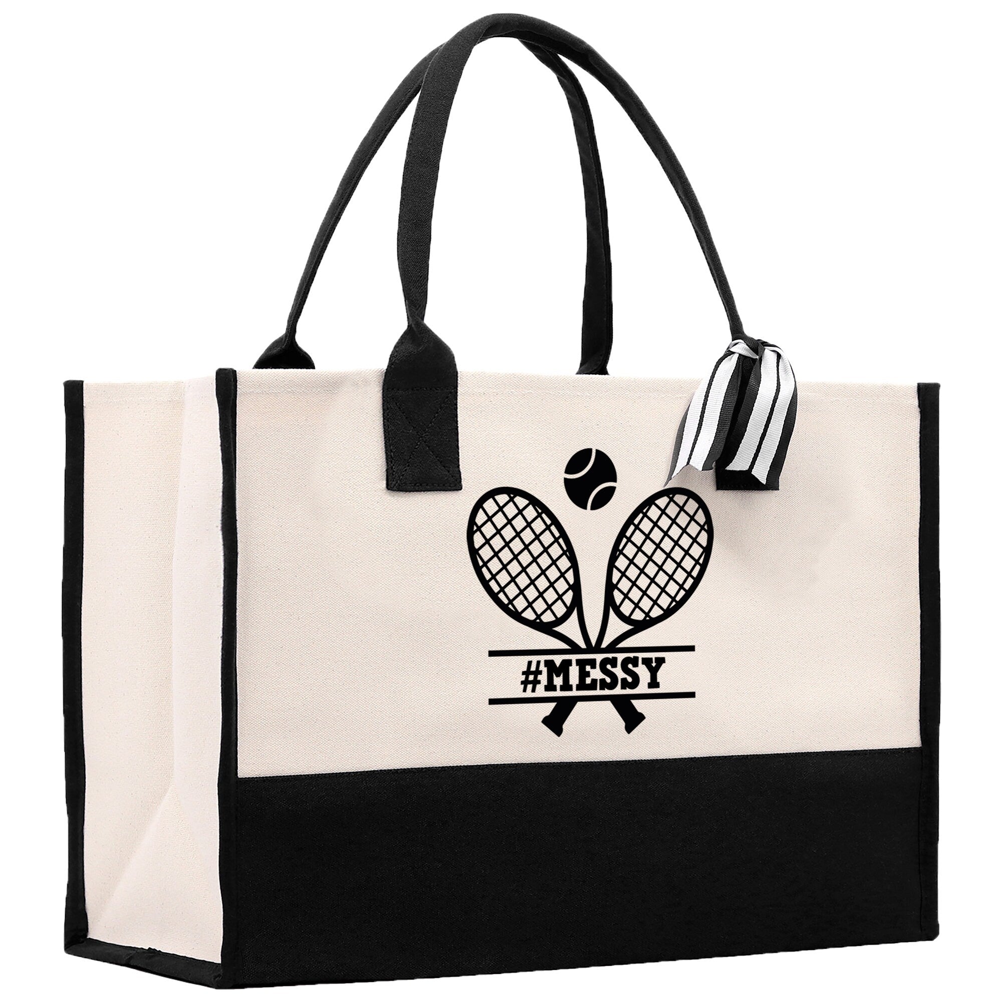 Tennis Personalization Cotton Canvas Tote Bag Gift for Tennis Lover Bag Tennis Coach Gift Bag