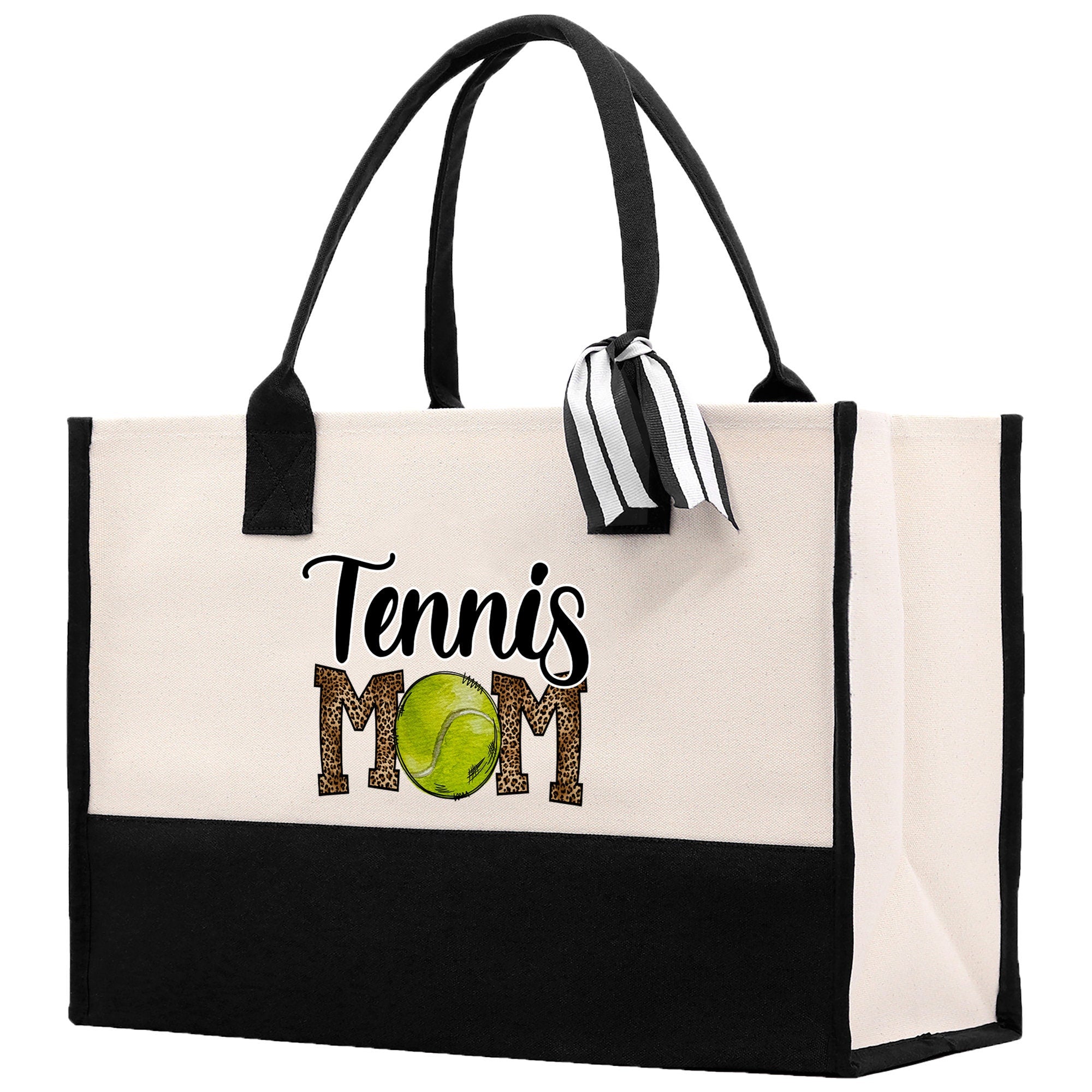 Tennis Mom Cotton Canvas Tote Bag Gift for Tennis Lover Bag Tennis Coach Gift Bag