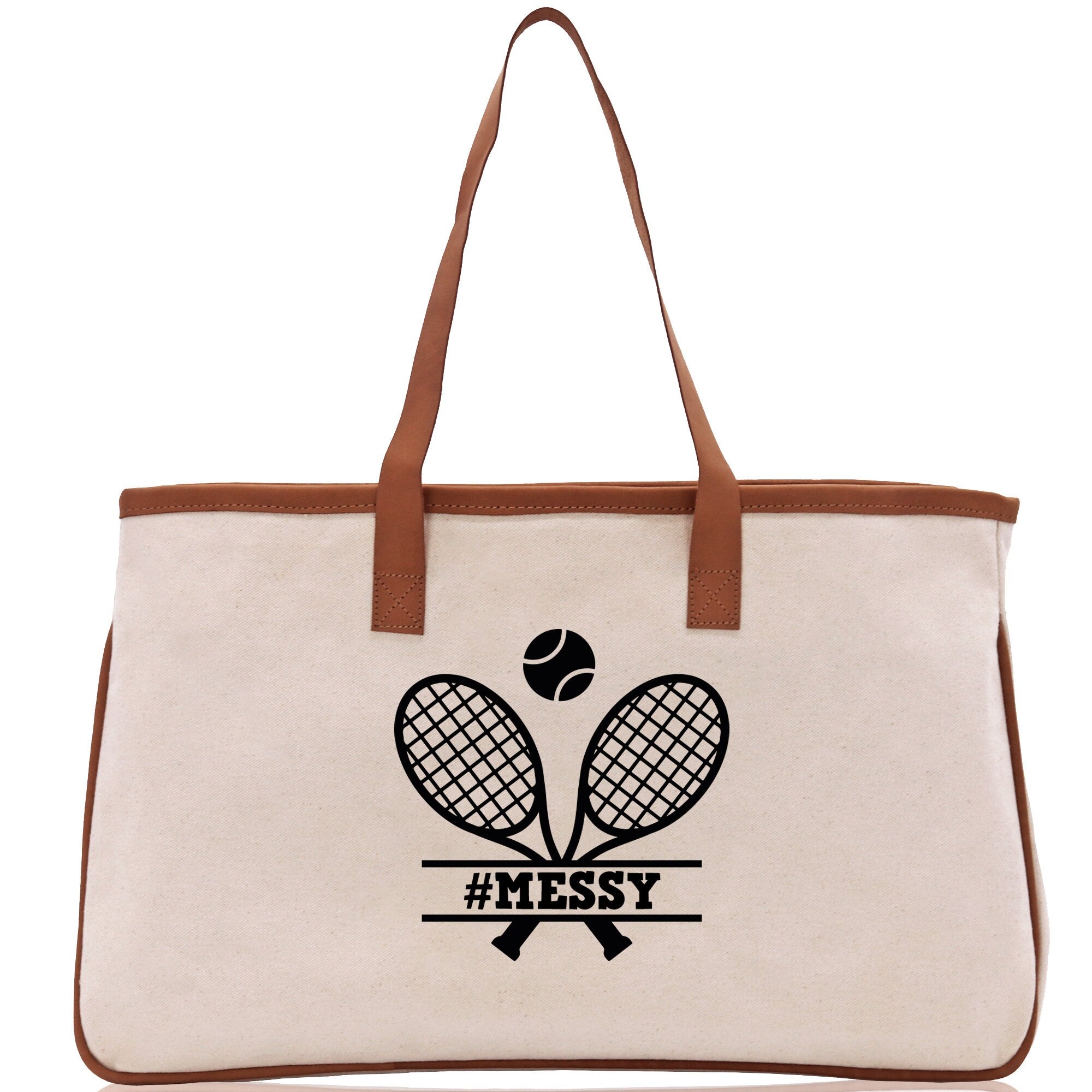 Tennis Personalization Cotton Canvas Tote Bag Gift for Tennis Lover Bag Tennis Coach Gift Bag