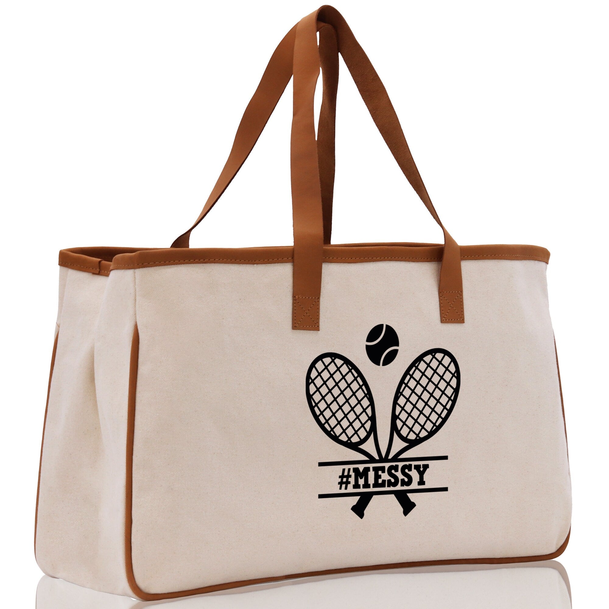 Tennis Personalization Cotton Canvas Tote Bag Gift for Tennis Lover Bag Tennis Coach Gift Bag