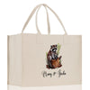 Raccoon Mom And Baby Name Custom Cotton Canvas Tote Bag Custom Pet Lover Gift Pet Portrait Bag Personalized Pet Owner Gift Tote Bag