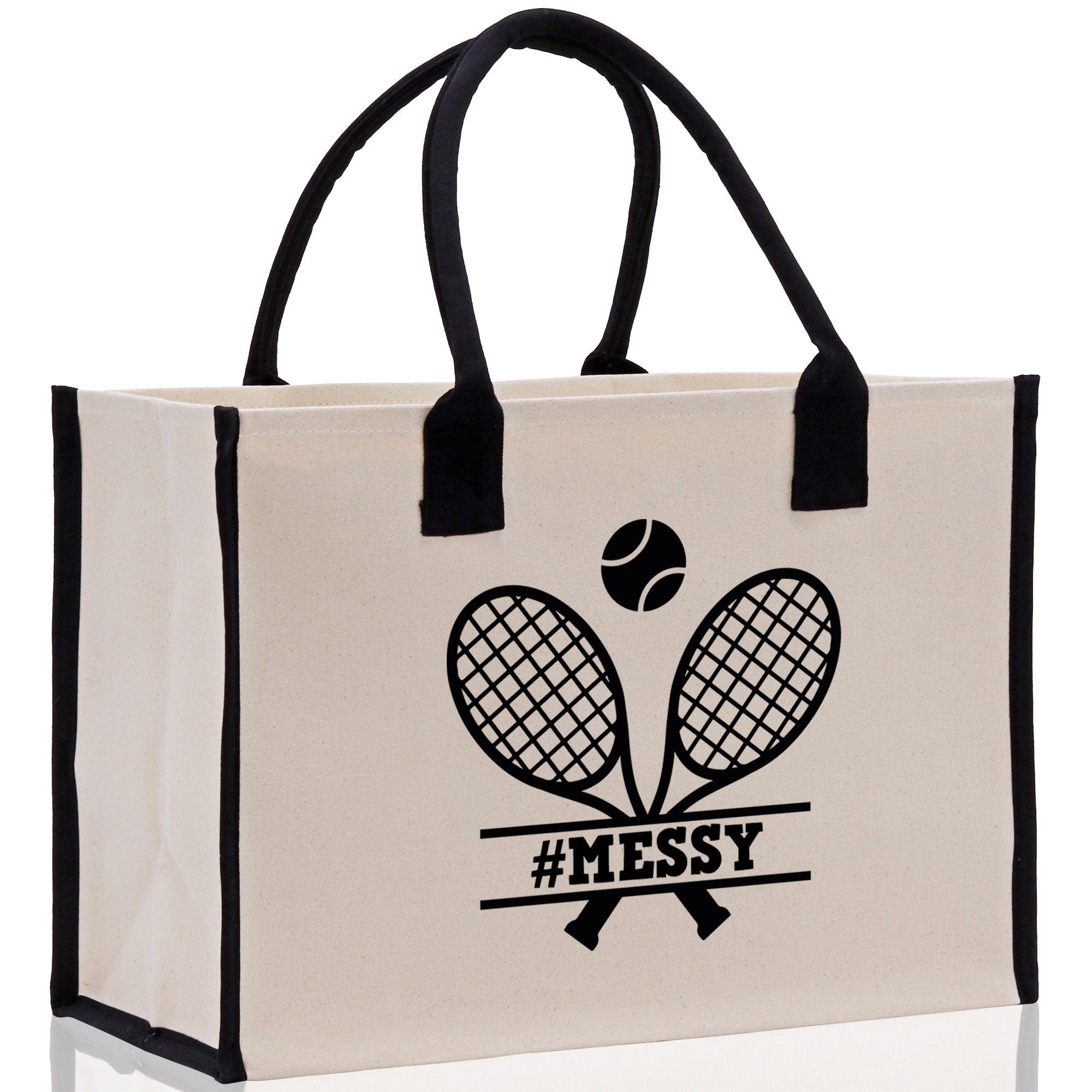 Tennis Personalization Cotton Canvas Tote Bag Gift for Tennis Lover Bag Tennis Coach Gift Bag