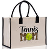 Tennis Mom Cotton Canvas Tote Bag Gift for Tennis Lover Bag Tennis Coach Gift Bag