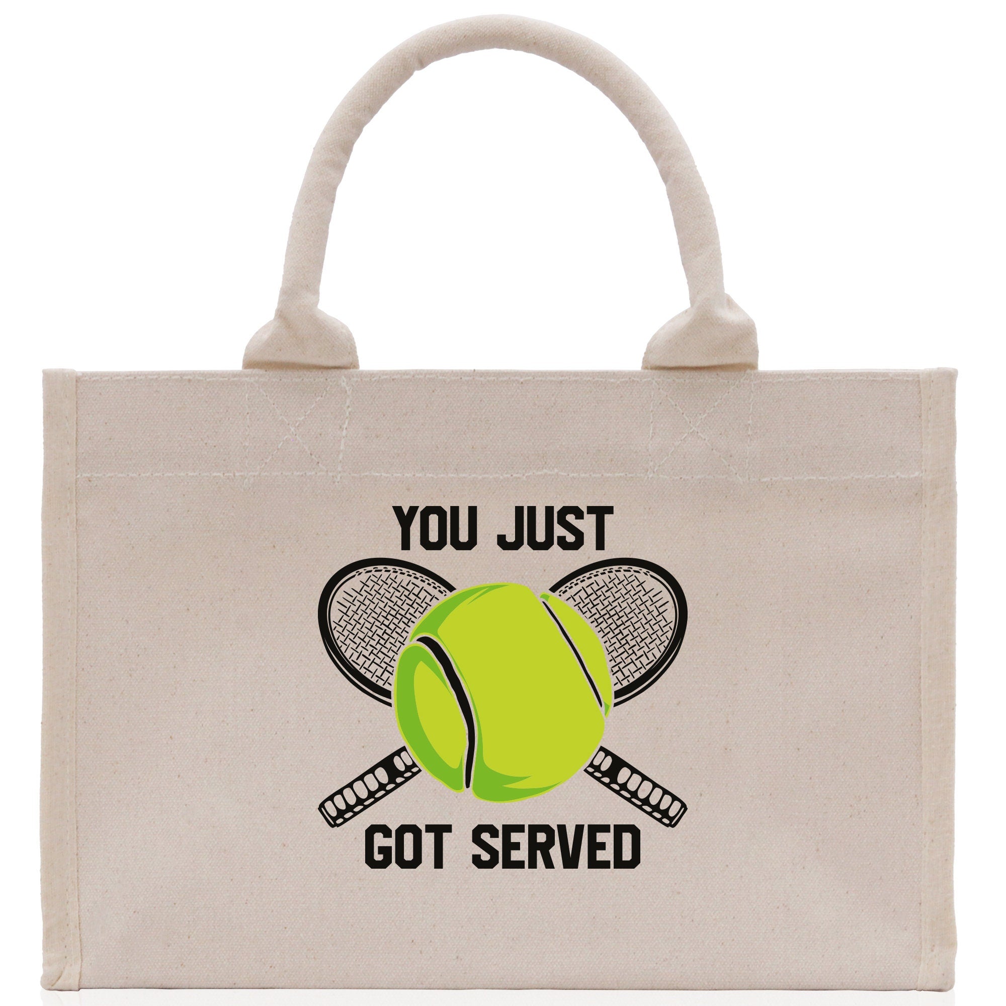 You Just Got Served Tennis Cotton Canvas Tote Bag Gift for Tennis Lover Bag Tennis Coach Gift Bag