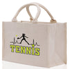 Tennis Silhouette Pulse Cotton Canvas Tote Bag Gift for Tennis Lover Bag Tennis Coach Gift Bag
