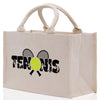 Tennis Silhouette Cotton Canvas Tote Bag Gift for Tennis Lover Bag Tennis Coach Gift Bag