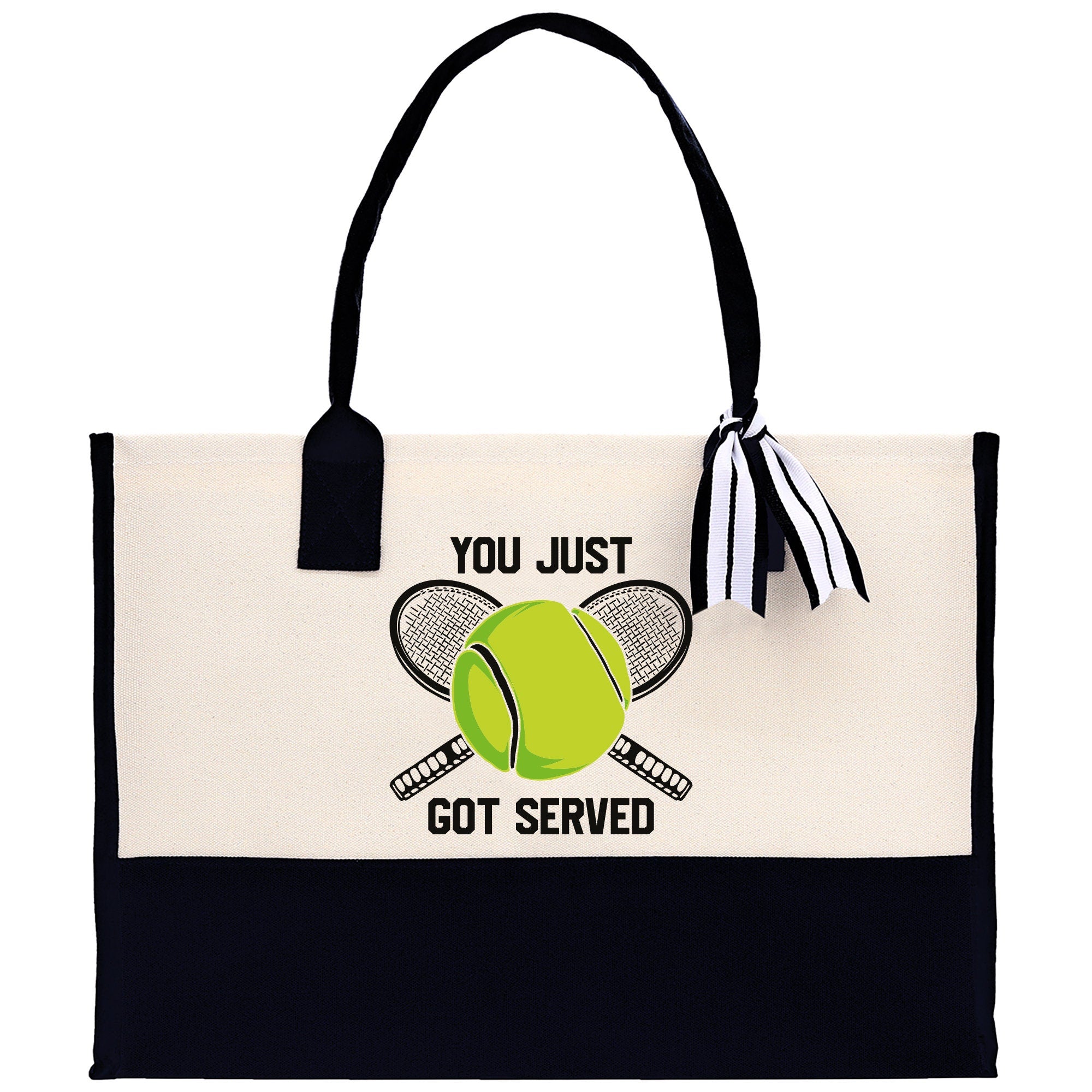 You Just Got Served Tennis Cotton Canvas Tote Bag Gift for Tennis Lover Bag Tennis Coach Gift Bag