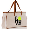 Tennis Love Cotton Canvas Tote Bag Gift for Tennis Lover Bag Tennis Coach Gift Bag