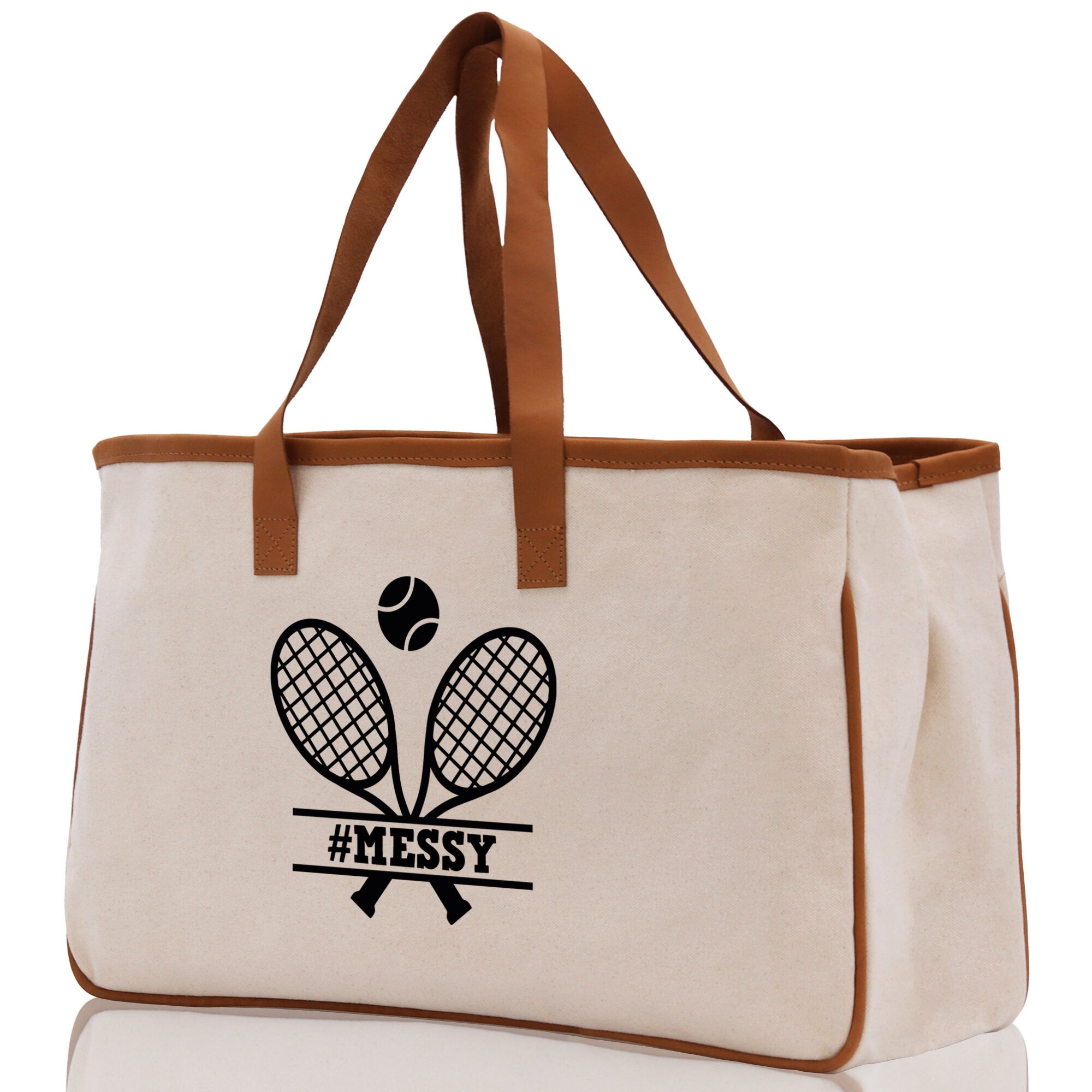 Tennis Personalization Cotton Canvas Tote Bag Gift for Tennis Lover Bag Tennis Coach Gift Bag