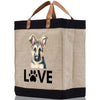 German Shepherd Love Dog Jute Canvas Tote Funny Farmer Market Bag Quote Jute Bag Shopping Bag Burlap Bag Dog Owner Gift