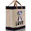 Great Dane Love Dog Jute Canvas Tote Funny Farmer Market Bag Quote Jute Bag Shopping Bag Burlap Bag Dog Owner Gift
