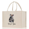Koala Mom And Baby Name Custom Cotton Canvas Tote Bag Custom Pet Lover Gift Pet Portrait Bag Personalized Pet Owner Gift Tote Bag