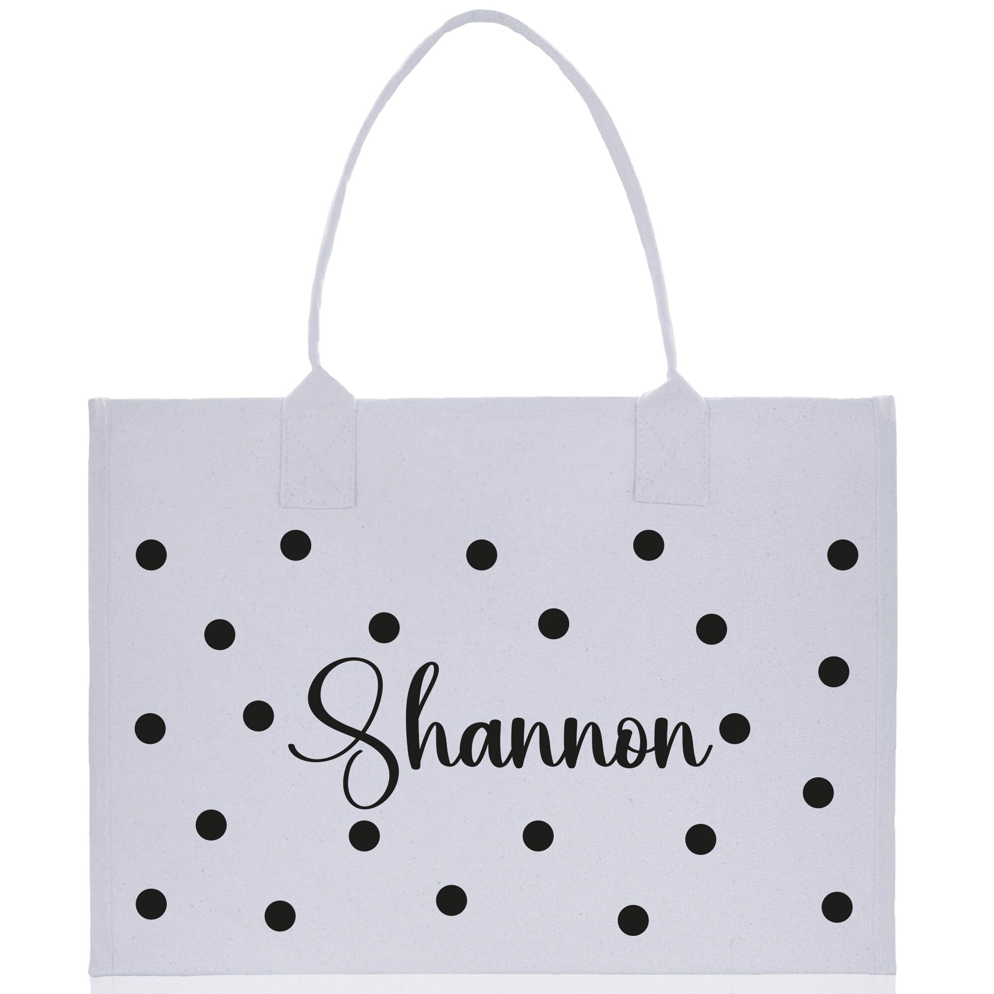 Polka Dot Mrs. Last Name Tote Bag Personalized Date Wedding Tote Bridal Shower Gift Honeymoon Gift Customized Wedding Gift Bridesmaid Gift