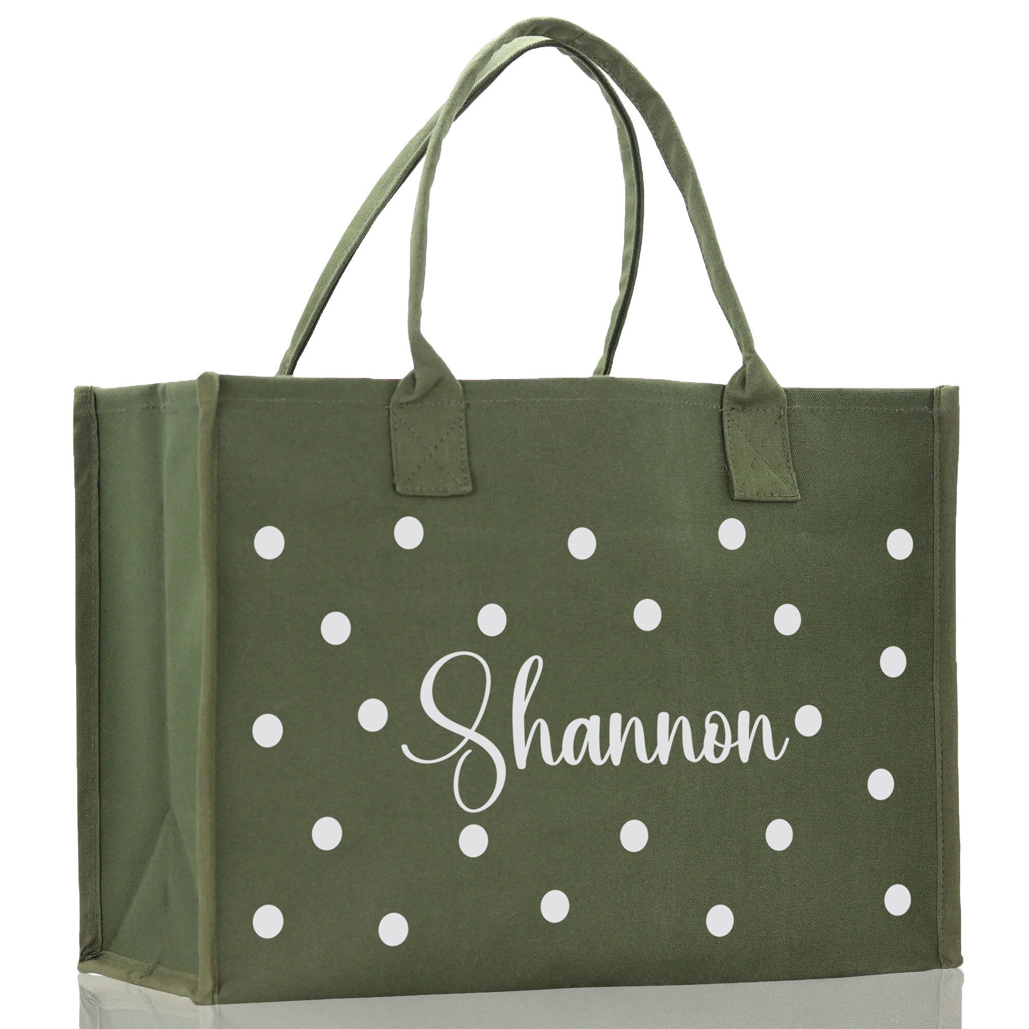 Polka Dot Mrs. Last Name Tote Bag Personalized Date Wedding Tote Bridal Shower Gift Honeymoon Gift Customized Wedding Gift Bridesmaid Gift