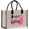 A Cure Worth Fighting For Cotton Canvas Tote Bag Cancer Support Group Tote Bag For Friends Motivational Gift Bag Cancer Awareness Tote Bag