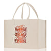 Thankful Grateful Blessed Cotton Canvas Tote Bag Thanksgiving Bag Autumn Fall Vibes Bag Motivational Bag Blessed Bag Fall Market Grocery Bag