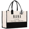 Nana Grandchild Kids Names Custom Grandma Tote Bag Grandma's Getaway Bag Gigi Bag Personalized Grandma Gift Bag Shopping Bag Mother Day Gift