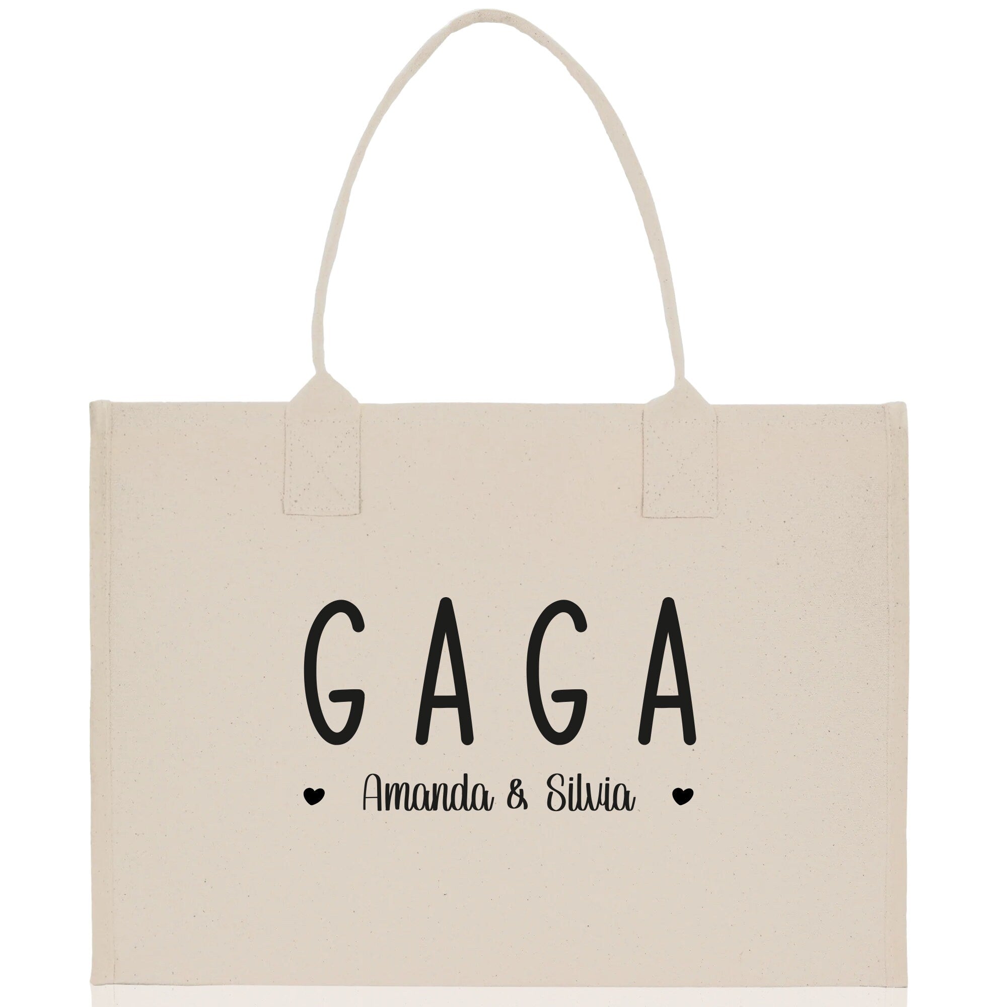 Gaga Grandchild Kids Names Custom Grandma Tote Bag Grandma's Getaway Bag Gigi Bag Personalized Grandma Gift Bag Shopping Bag Mother Day Gift