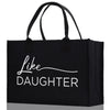 Like Mother Like Daughter Cotton Canvas Tote Bag Christmas For Mom Daughter Mather's Day Gift From Daughter Tote Bag Mom Daughter Gifts Bag