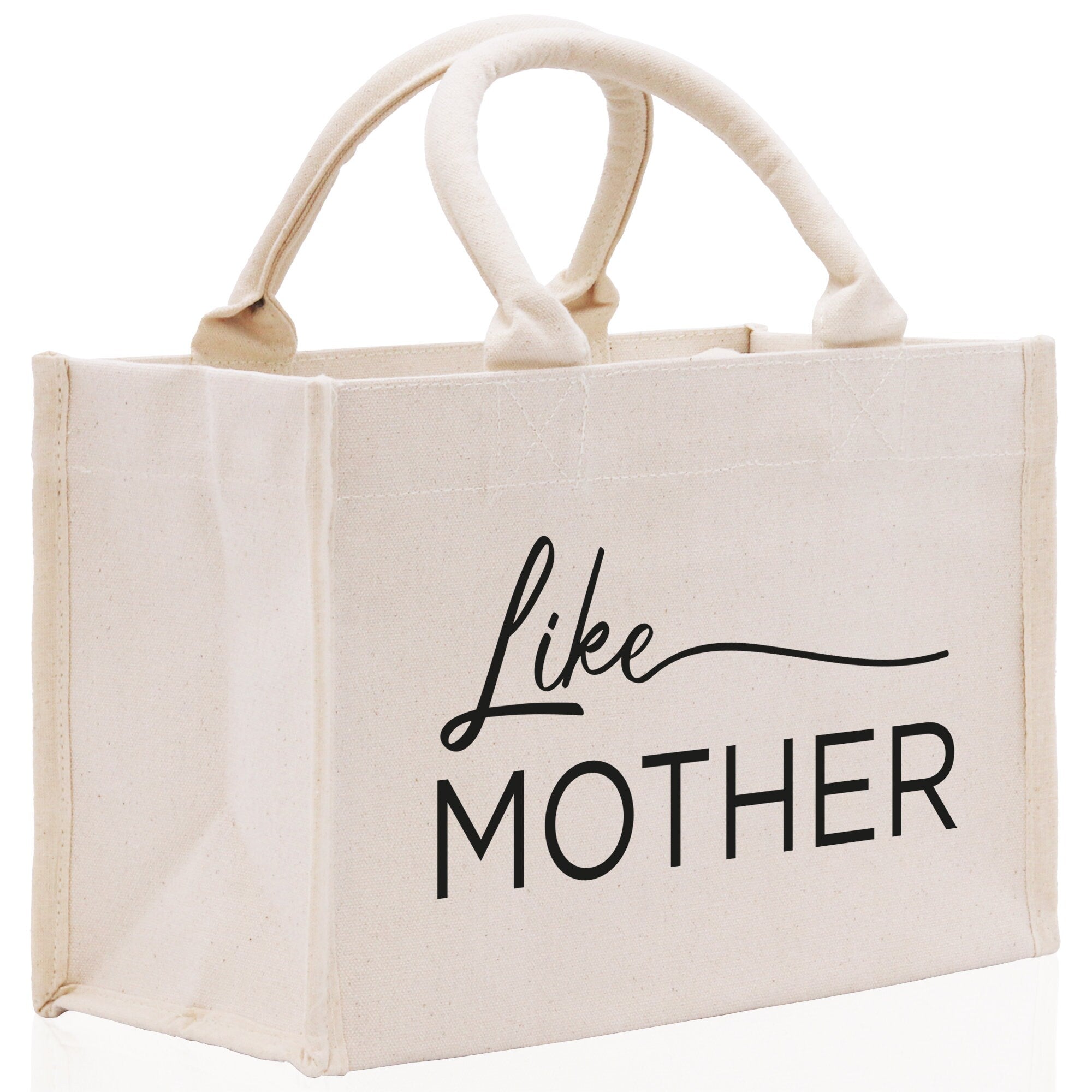 Like Mother Like Daughter Cotton Canvas Tote Bag Christmas For Mom Daughter Mather's Day Gift From Daughter Tote Bag Mom Daughter Gifts Bag