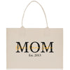 a bag with the word mom written on it