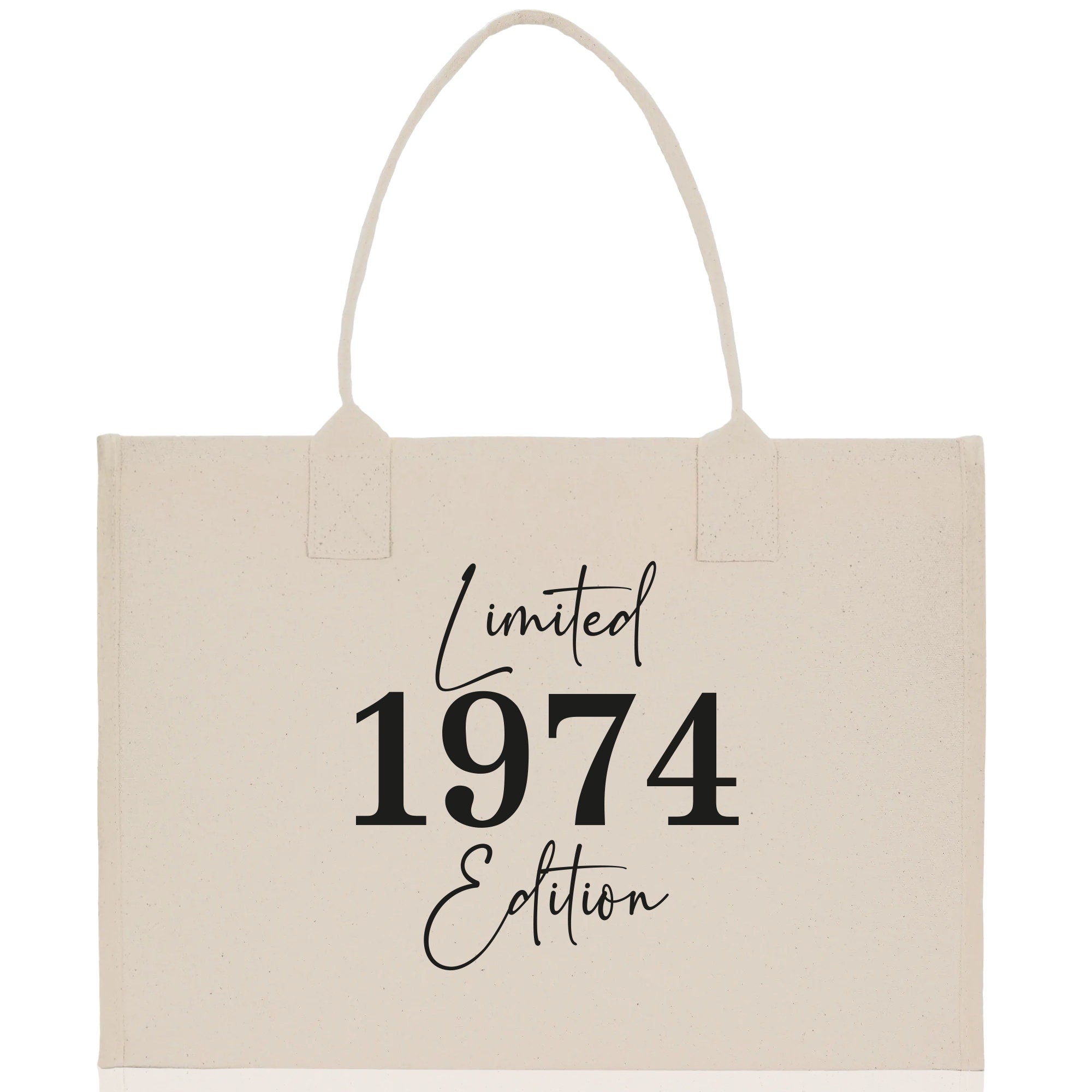 a shopping bag with the words united 1974 written on it
