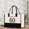 a black and white bag with the number 60 printed on it