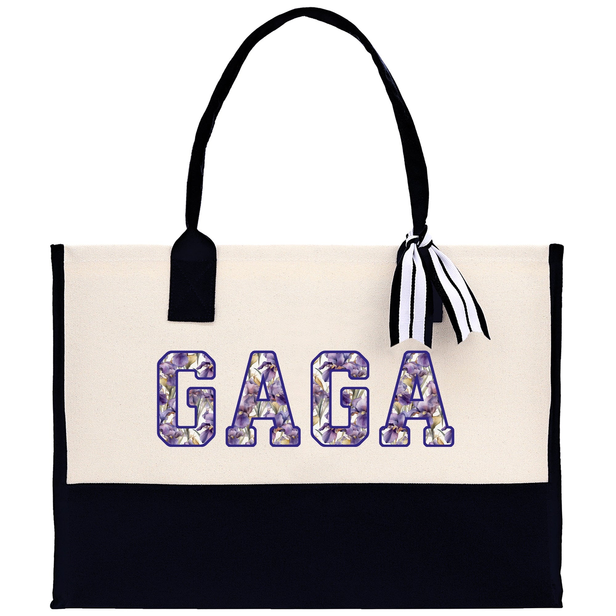 a white and black bag with the word gag on it