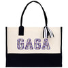 a white and black bag with the word gag on it