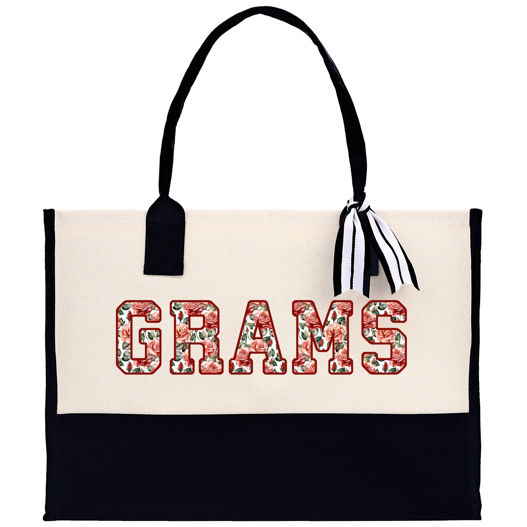 a canvas bag with the word grains printed on it