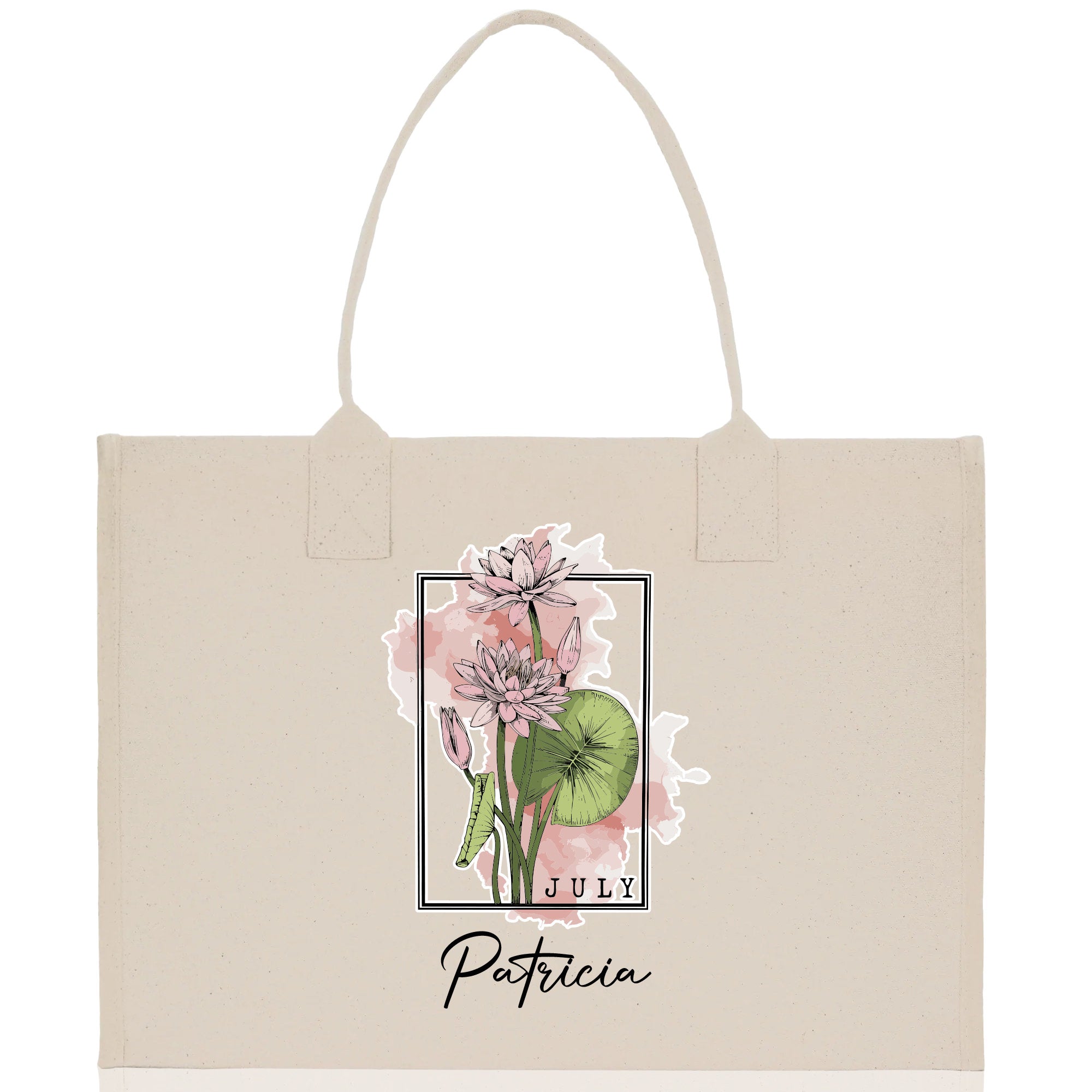 a bag with a picture of a flower on it