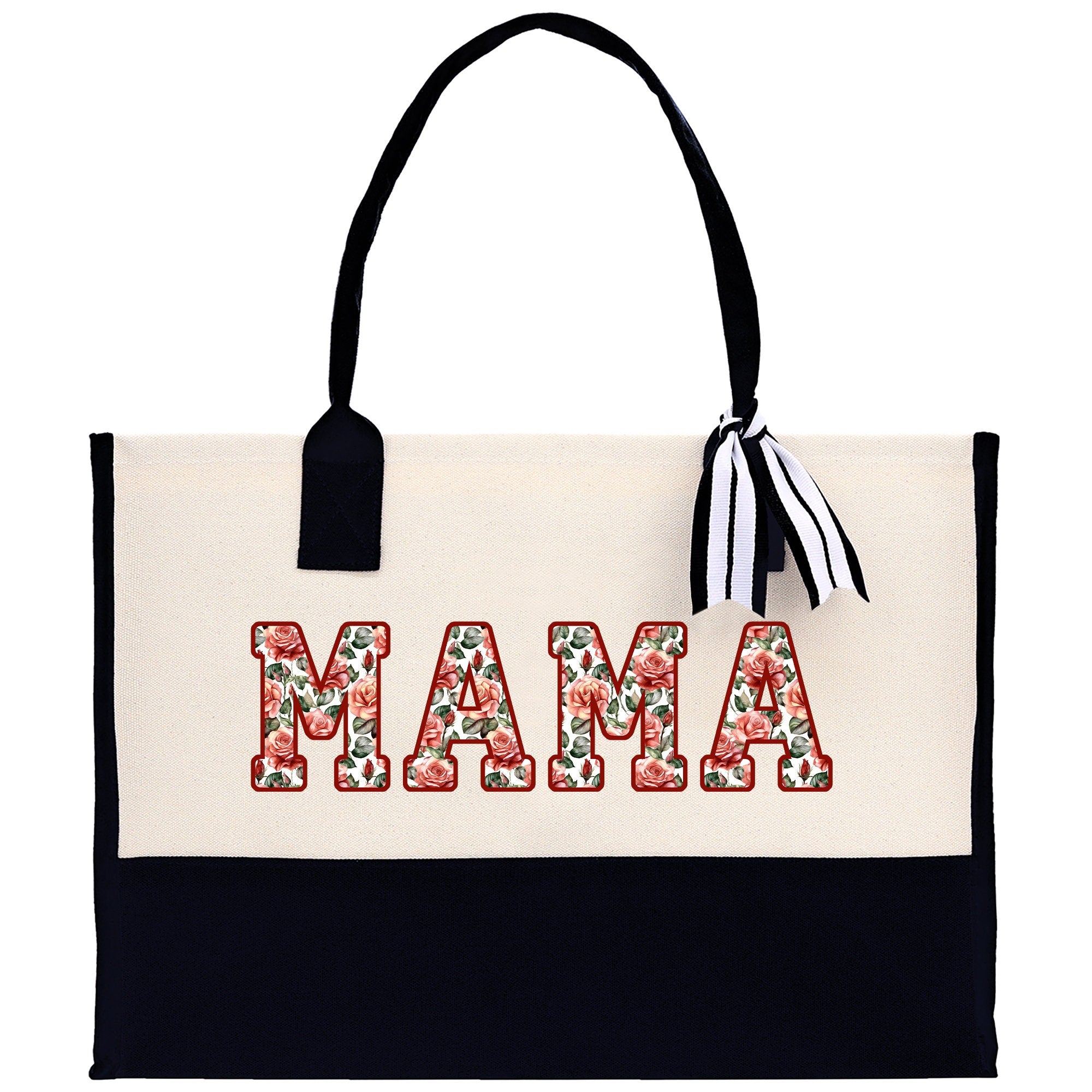 a bag with the word mama printed on it