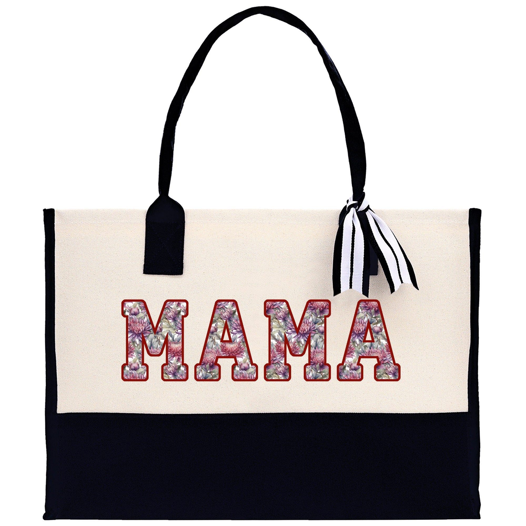 a bag with the word mam printed on it